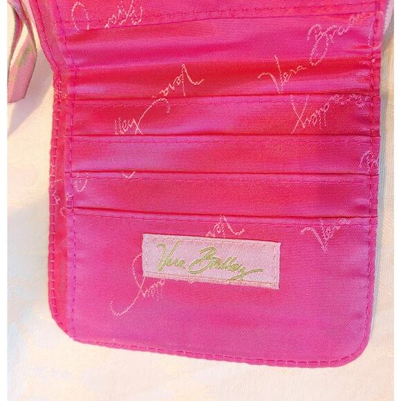 Vera Bradley Capri Melon Wallet Mini Trifold Pink - Picture 4 of 5